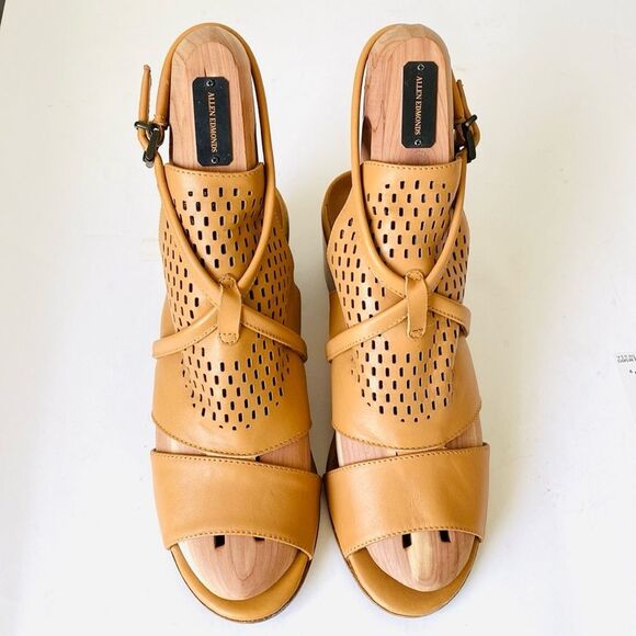 Sundance Tan Leather Heeled Gianna Sandals sz 8.5 Boho Coastal Cowgirl - Picture 3 of 10
